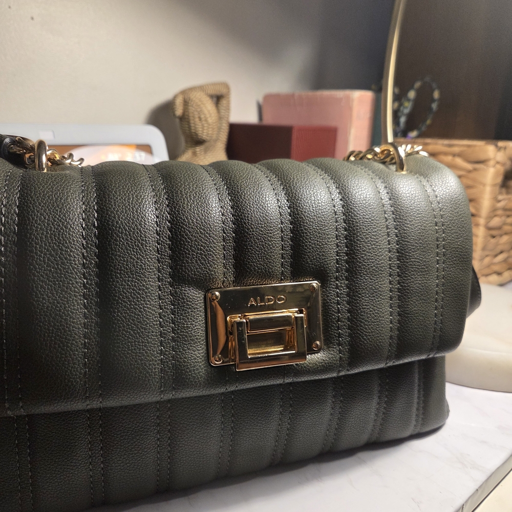 ALDO Green Quilted Shoulder Bag